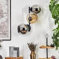 Koyoto Wandleuchte Glas 15 Cm Bernsteinfarben, Chrom, Rauchfarben, 3-flammig -Lampe Verkäufe koyoto wandleuchte glas 15 cm h3899601 9