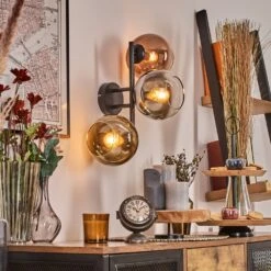 Koyoto Wandleuchte Glas 15 Cm Chrom, Gold, Klar, Kupferfarben, Rauchfarben, 3-flammig -Lampe Verkäufe koyoto wandleuchte glas 15 cm h3954201 6