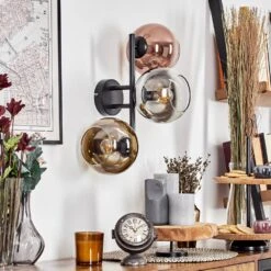 Koyoto Wandleuchte Glas 15 Cm Chrom, Gold, Klar, Kupferfarben, Rauchfarben, 3-flammig -Lampe Verkäufe koyoto wandleuchte glas 15 cm h3954201 9