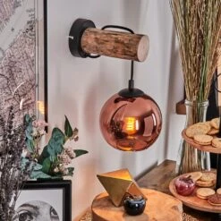 Koyoto Wandleuchte Glas 15cm Naturfarben, Schwarz, 1-flammig -Lampe Verkäufe koyoto wandleuchte glas 15cm h3785805 10