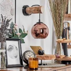 Koyoto Wandleuchte Glas 15cm Naturfarben, Schwarz, 1-flammig -Lampe Verkäufe koyoto wandleuchte glas 15cm h3785805 11