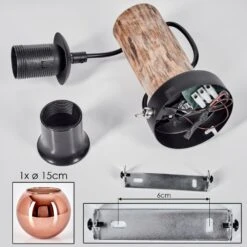 Koyoto Wandleuchte Glas 15cm Naturfarben, Schwarz, 1-flammig -Lampe Verkäufe koyoto wandleuchte glas 15cm h3785805 4