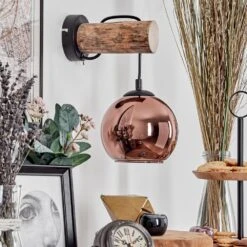 Koyoto Wandleuchte Glas 15cm Naturfarben, Schwarz, 1-flammig -Lampe Verkäufe koyoto wandleuchte glas 15cm h3785805 9