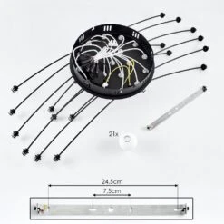 Lacosse Deckenleuchte LED Schwarz, 21-flammig -Lampe Verkäufe lacosse deckenleuchte h3642481 4