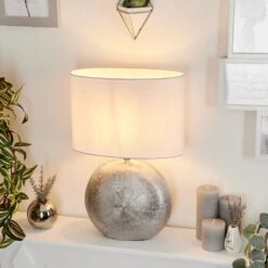 Lahnus  Tischleuchte Silber, 1-flammig -Lampe Verkäufe lahnus tischleuchte h3613511 8