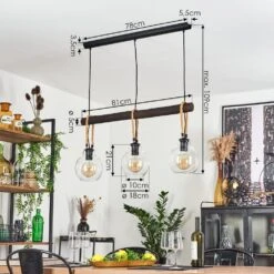 Landrienne Pendelleuchte Braun, Naturfarben, Schwarz, 3-flammig -Lampe Verkäufe landrienne pendelleuchte h3545416 3