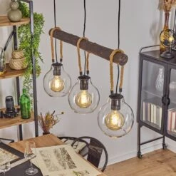 Landrienne Pendelleuchte Braun, Naturfarben, Schwarz, 3-flammig -Lampe Verkäufe landrienne pendelleuchte h3545416 8