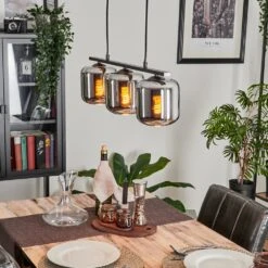 Lauden Pendelleuchte Glas 15 Cm Rauchfarben, 3-flammig