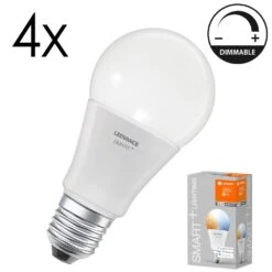 LEDVANCE LED E27 4er Set 9 Watt 6500 Kelvin 806 Lumen