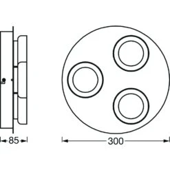 LEDVANCE Bathroom Decorative Deckenleuchte Silber, 1-flammig -Lampe Verkäufe ledvance bathroom decorative deckenleuchte 4058075573741 1