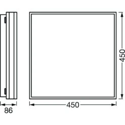 LEDVANCE Decorative Deckenpanel Grau, 1-flammig -Lampe Verkäufe ledvance decorative deckenpanel 4058075572812 3