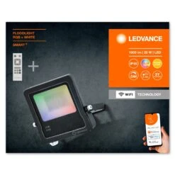 LEDVANCE SMART+ Gartenstrahler Anthrazit, 1-flammig, Fernbedienung, Farbwechsler -Lampe Verkäufe ledvance smart gartenstrahler 4058075576674 1