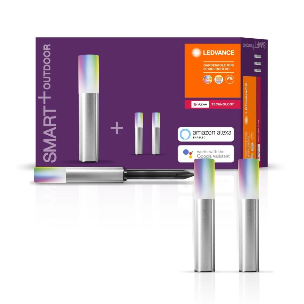 LEDVANCE SMART+ Wegeleuchte Set Grau, 3-flammig 3 LEDVANCE SMART+ Wegeleuchte Set Grau, 3-flammig