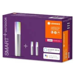 LEDVANCE SMART+ Wegeleuchte Set Grau, 3-flammig 12 LEDVANCE SMART+ Wegeleuchte Set Grau, 3-flammig -Lampe Verkäufe ledvance smart wegeleuchte set 4058075208636 4