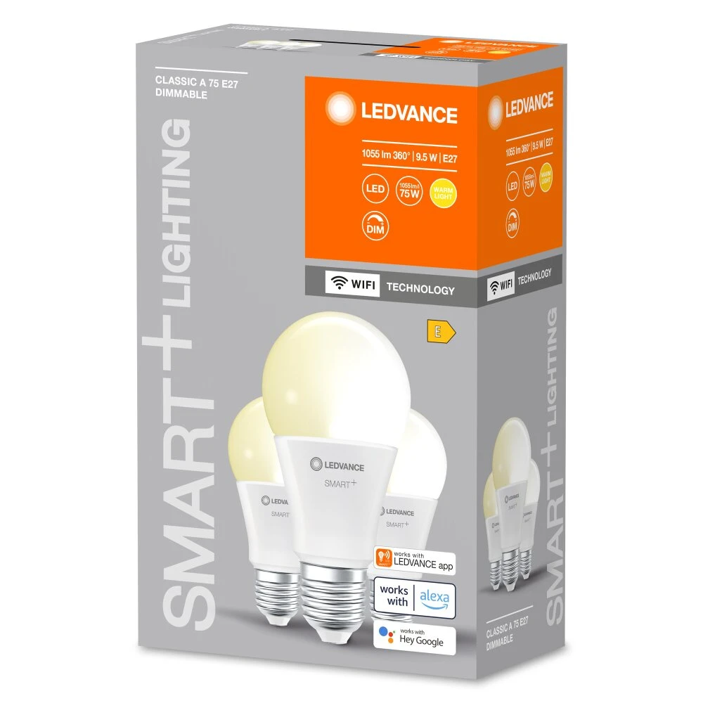 LEDVANCE SMART+ WiFi 3er Set LED E27 9,5 Watt 2700 Kelvin 1055 Lumen 4 LEDVANCE SMART+ WiFi 3er Set LED E27 9,5 Watt 2700 Kelvin 1055 Lumen – Bild 2