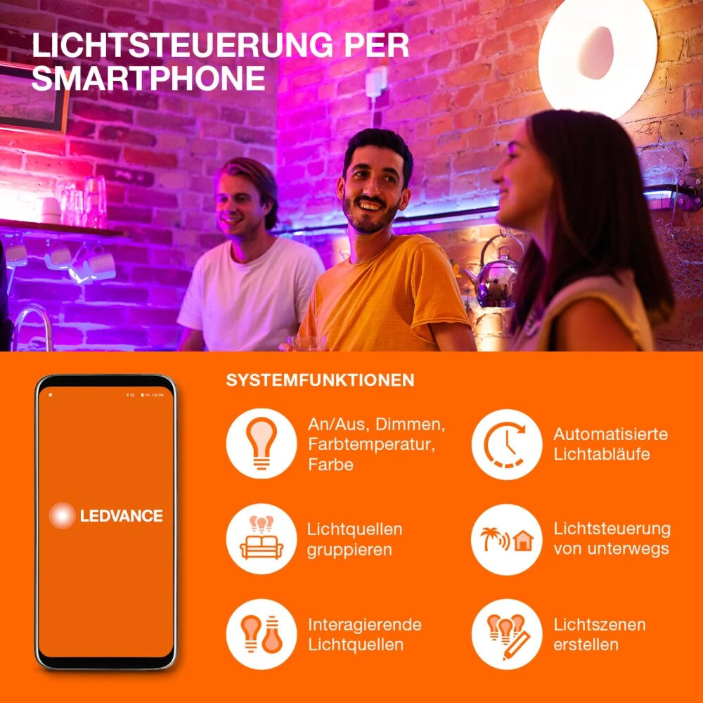 LEDVANCE SMART WIFI FLOOR Stehleuchte Schwarz, 1-flammig, Fernbedienung 12 LEDVANCE SMART WIFI FLOOR Stehleuchte Schwarz, 1-flammig, Fernbedienung – Bild 10