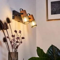 Lenalau Wandleuchte Schwarz, 2-flammig