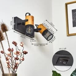 Lenalau Wandleuchte Schwarz, 2-flammig -Lampe Verkäufe lenalau wandleuchte h3404126 3