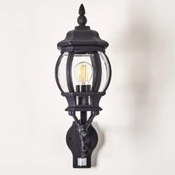 Lentua Außenwandleuchte Schwarz, 1-flammig, Bewegungsmelder -Lampe Verkäufe lentua aussenwandleuchte h3012468 do2 12