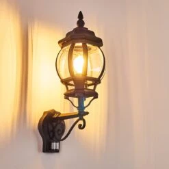 Lentua Außenwandleuchte Schwarz, 1-flammig, Bewegungsmelder -Lampe Verkäufe lentua aussenwandleuchte h3012468 do2 13