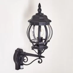 Lentua Außenwandleuchte Schwarz, 1-flammig, Bewegungsmelder -Lampe Verkäufe lentua aussenwandleuchte h3012468 do2 17