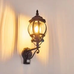 Lentua Außenwandleuchte Schwarz, 1-flammig, Bewegungsmelder -Lampe Verkäufe lentua aussenwandleuchte h3012468 do2 19