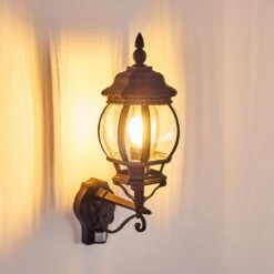 Lentua Außenwandleuchte Schwarz, 1-flammig, Bewegungsmelder -Lampe Verkäufe lentua aussenwandleuchte h3012468 do2 3