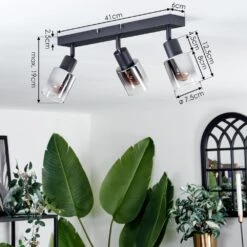 Leteque Deckenleuchte Schwarz, 3-flammig -Lampe Verkäufe leteque deckenleuchte h3694978 3