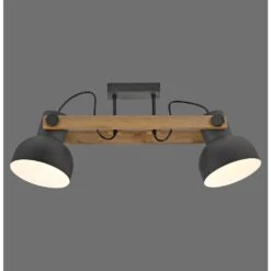 Leuchten Direkt CUP 2.0 Deckenleuchte LED Braun, Schwarz, 2-flammig