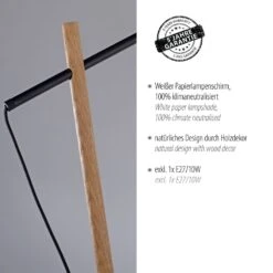 Leuchten Direkt GREEN SOFIE Stehleuchte Naturfarben, Schwarz, 1-flammig -Lampe Verkäufe leuchten direkt green sofie stehleuchte 14185 16 3