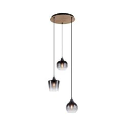 Leuchten Direkt GREEN ZEA Pendelleuchte Naturfarben, Schwarz, 3-flammig -Lampe Verkäufe leuchten direkt green zea pendelleuchte 15424 79 10