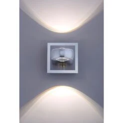 Leuchten Direkt Ls-OPTI Wandleuchte LED Edelstahl, 2-flammig, Fernbedienung, Farbwechsler -Lampe Verkäufe leuchten direkt ls opti wandleuchte 12471 55 3