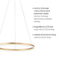 Leuchten Direkt RITUS Hängeleuchte LED Messing, 1-flammig -Lampe Verkäufe leuchten direkt ritus haengeleuchte 15394 60 3
