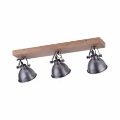 Leuchten Direkt Samia Deckenleuchte Stahl Gebürstet, 3-flammig