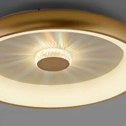 Leuchten Direkt VERTIGO Deckenleuchte LED Gold, 1-flammig, Fernbedienung -Lampe Verkäufe leuchten direkt vertigo deckenleuchte 14386 60 8
