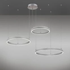 LeuchtenDirekt LILLUTI Pendelleuchte LED Silber, 2-flammig, Fernbedienung -Lampe Verkäufe leuchtendirekt lilluti pendelleuchte 15156 55 4