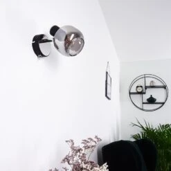 Lexington Wandleuchte Chrom, Schwarz, 1-flammig -Lampe Verkäufe lexington wandleuchte h3367322 12