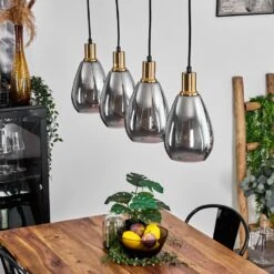 Lincura Hängeleuchte Messing, Schwarz, 4-flammig -Lampe Verkäufe lincura haengeleuchte h3612231 13