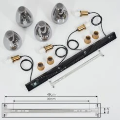 Lincura Hängeleuchte Messing, Schwarz, 4-flammig -Lampe Verkäufe lincura haengeleuchte h3612231 4