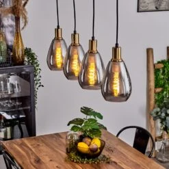 Lincura Hängeleuchte Messing, Schwarz, 4-flammig -Lampe Verkäufe lincura haengeleuchte h3612231 8