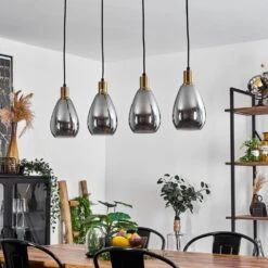 Lincura Hängeleuchte Messing, Schwarz, 4-flammig -Lampe Verkäufe lincura haengeleuchte h3612231 9