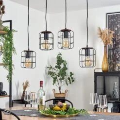 Loedingen Pendelleuchte Braun, Schwarz, 4-flammig -Lampe Verkäufe loedingen pendelleuchte h3557648 13