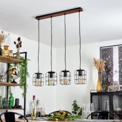 Loedingen Pendelleuchte Braun, Schwarz, 4-flammig -Lampe Verkäufe loedingen pendelleuchte h3557648 14