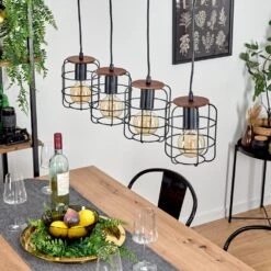 Loedingen Pendelleuchte Braun, Schwarz, 4-flammig -Lampe Verkäufe loedingen pendelleuchte h3557648 15