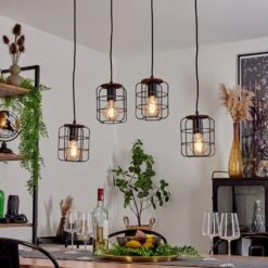 Loedingen Pendelleuchte Braun, Schwarz, 4-flammig -Lampe Verkäufe loedingen pendelleuchte h3557648 6