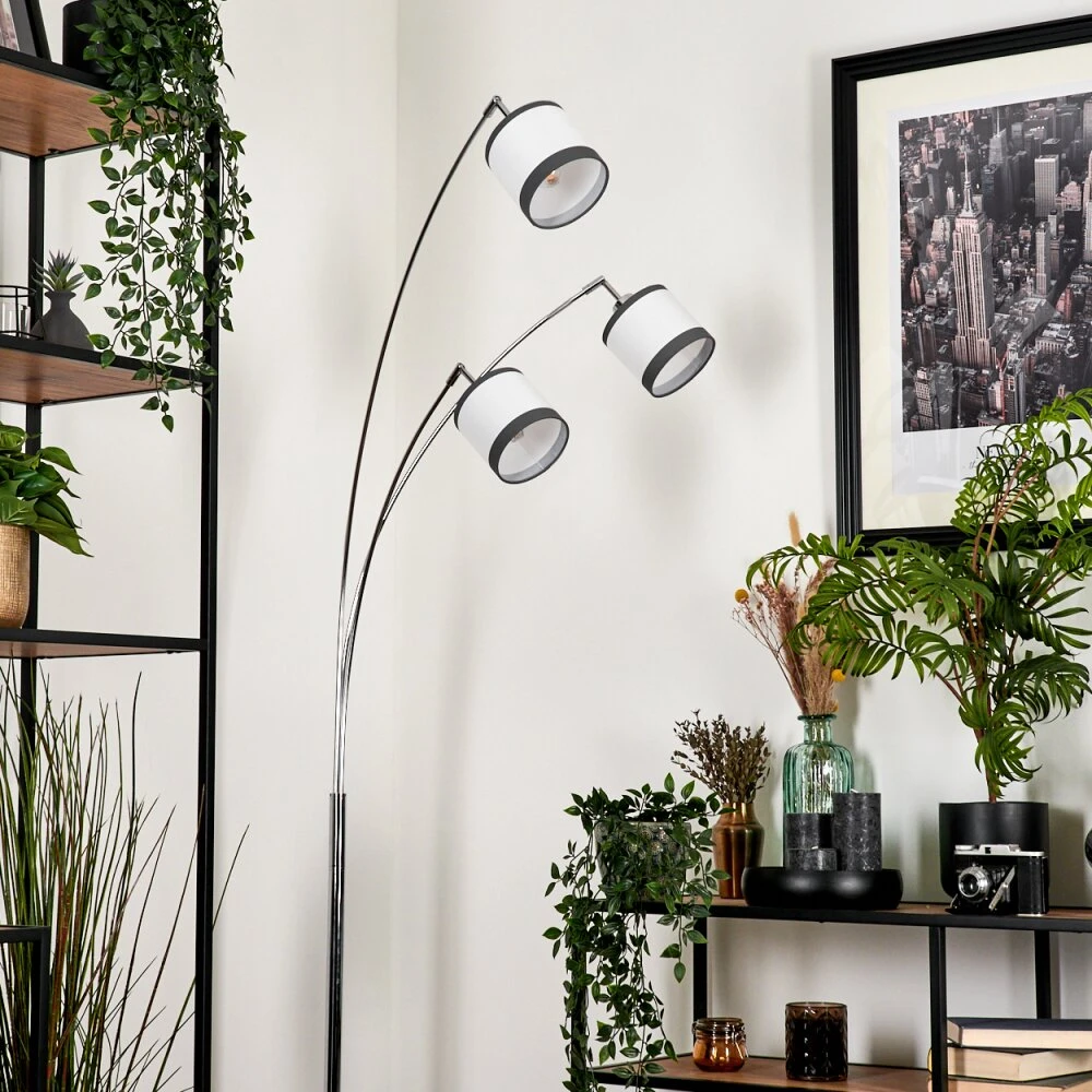 Lohobe Stehleuchte Chrom, Schwarz, 3-flammig 14 Lohobe Stehleuchte Chrom, Schwarz, 3-flammig – Bild 12