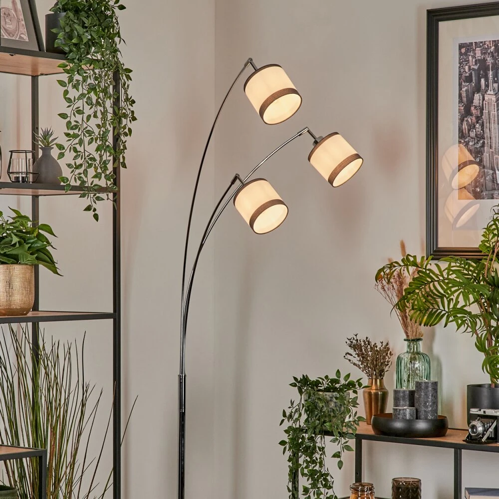 Lohobe Stehleuchte Chrom, Schwarz, 3-flammig 9 Lohobe Stehleuchte Chrom, Schwarz, 3-flammig – Bild 7