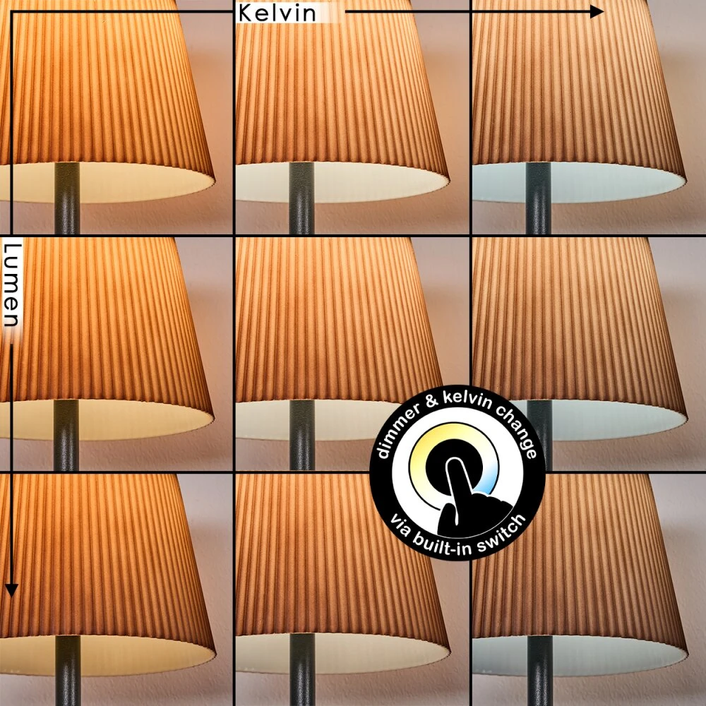 Longchamps Tischleuchte LED Braun, Schwarz, 1-flammig 4 Longchamps Tischleuchte LED Braun, Schwarz, 1-flammig – Bild 2