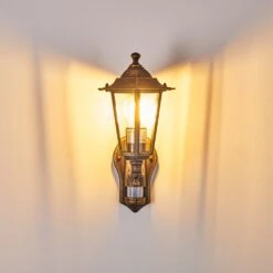 Loria Außenwandleuchte Braun, Gold, 1-flammig -Lampe Verkäufe loria aussenwandleuchte h3012772 do2 6