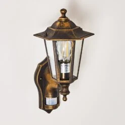 Loria Außenwandleuchte Braun, Gold, 1-flammig -Lampe Verkäufe loria aussenwandleuchte h3012772 do2 8